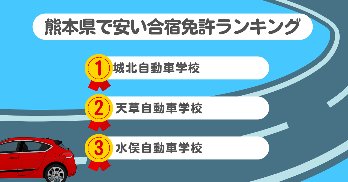 熊本県の合宿免許で安いのはココ！料金や口コミプランを徹底解説